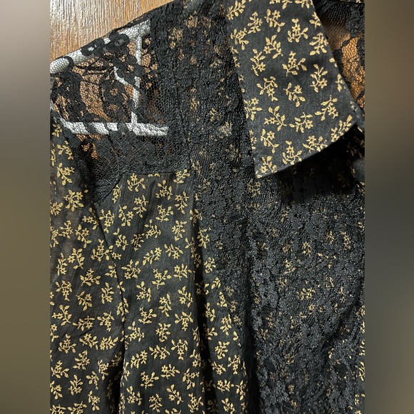 Free People sheer, button down shirt - Picture 2 of 5